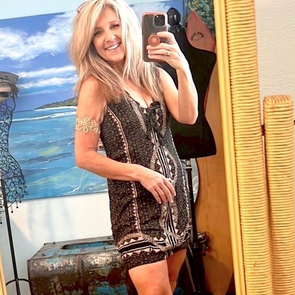 Free People Dresses & Skirts - Free People,HEAVILY BEADED, Diamonds & Snakes Dress, Excellent Condition,Size XS